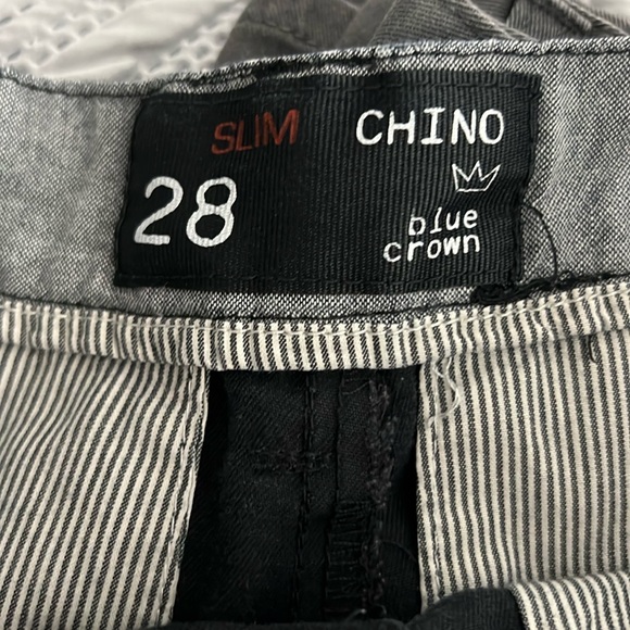 2x Volcom Gray and Black Crown Blk Men's Bermuda Chino Shorts Sz 28 Cotton Blend - Picture 7 of 7